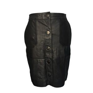 Coster Copenhagen Lamb Leather Button Front Skirt Size 34  / US 4